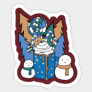 Tis The Season Colorful Winter Design Sticker